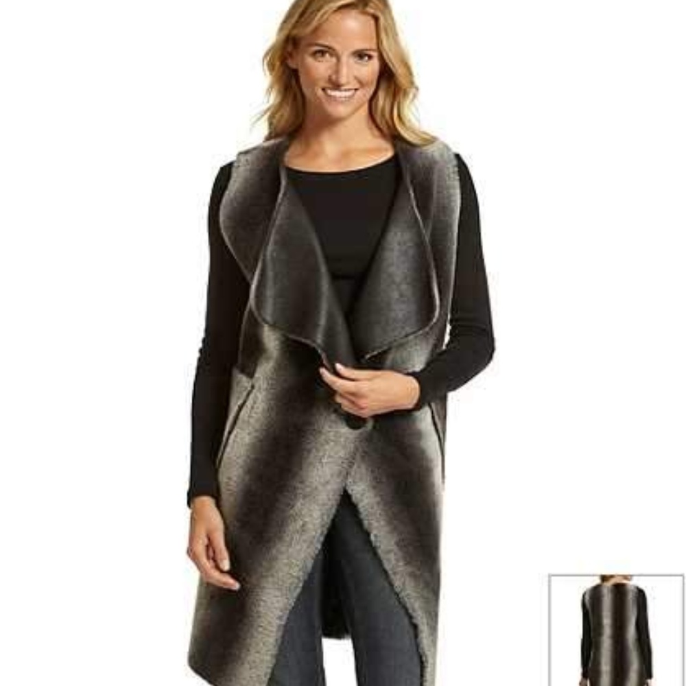 Nine West Jeans Ruby Bonded Faux Fur Vest